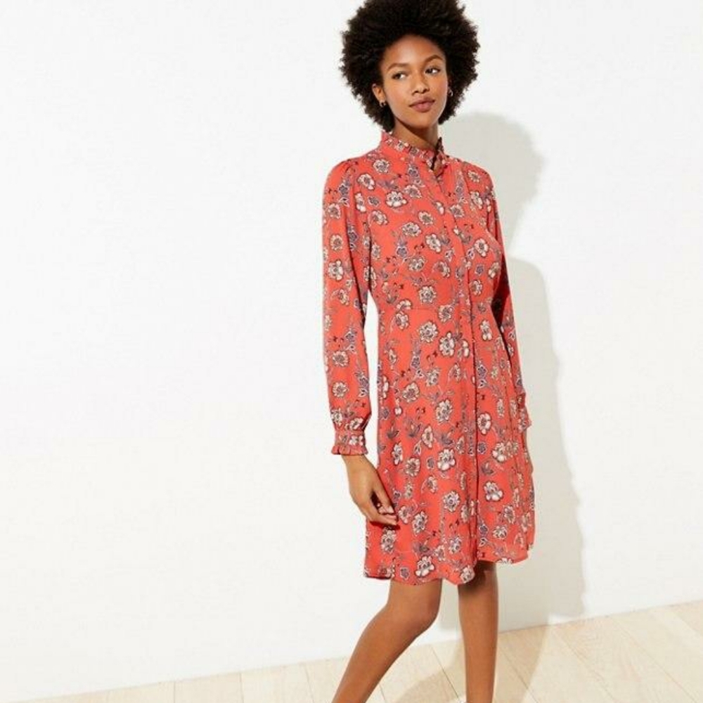 Loft Bedouin Garden Ruffle Dress